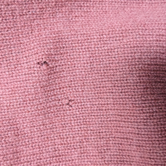 Halogen Dusty Rose Cashmere Blend Tie Front Sweater - Size M - MAKE OFFER - Picture 5 of 7
